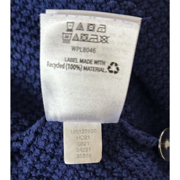 INC Dylan Cardigan Sweater Blue Colorblock Men's Size XL Fisherman Knit Cotton - Picture 9 of 10